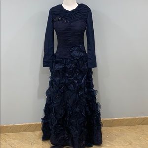 Custom made navy gown